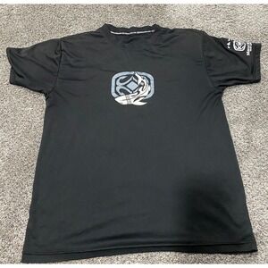 Graphic Tee Mens Maui Built Shark Tribal Black Large Excellent